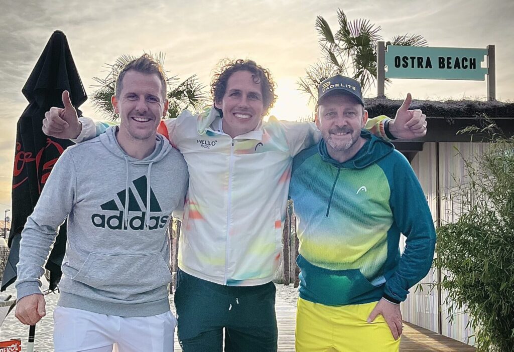 Yannick Schramm Yannik Mann und Roberto Schiwon am Ostrabeach beim Trainerlehrgang