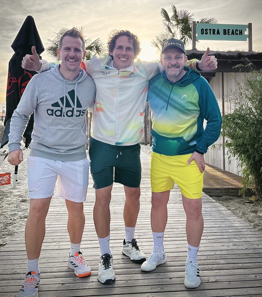 Yannick Schramm Yannik Mann und Roberto Schiwon am Ostrabeach beim Trainerlehrgang