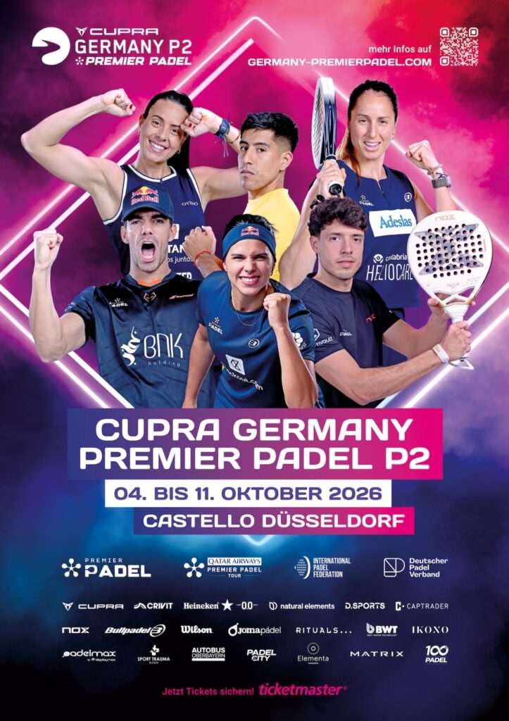 CUPRA Germany Premier Padel P2 2026 Düsseldorf Turnierposter CUPRA Germany Premier Padel P2 2026 Düsseldorf Turnierposter
